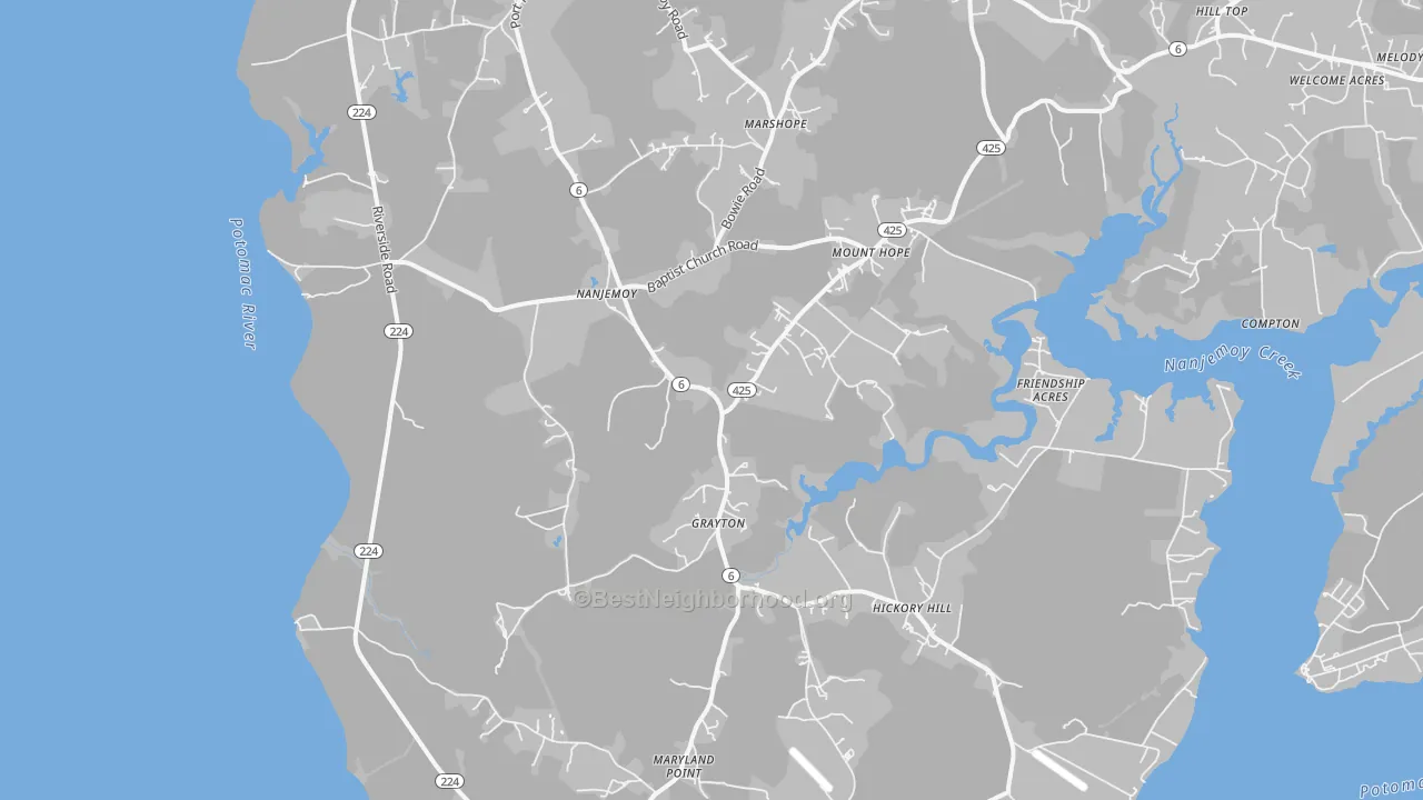 Transit Grade map of 20662, MD