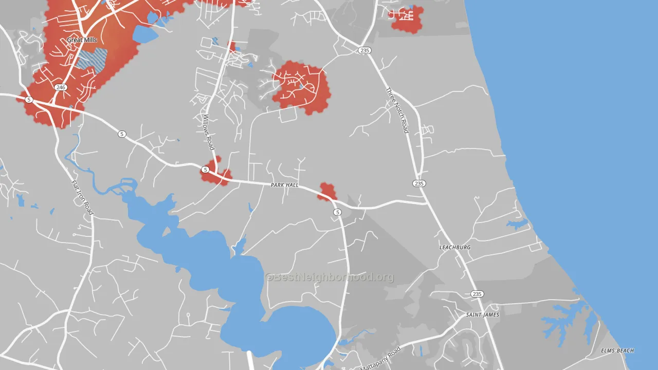Transit Grade map of 20667, MD