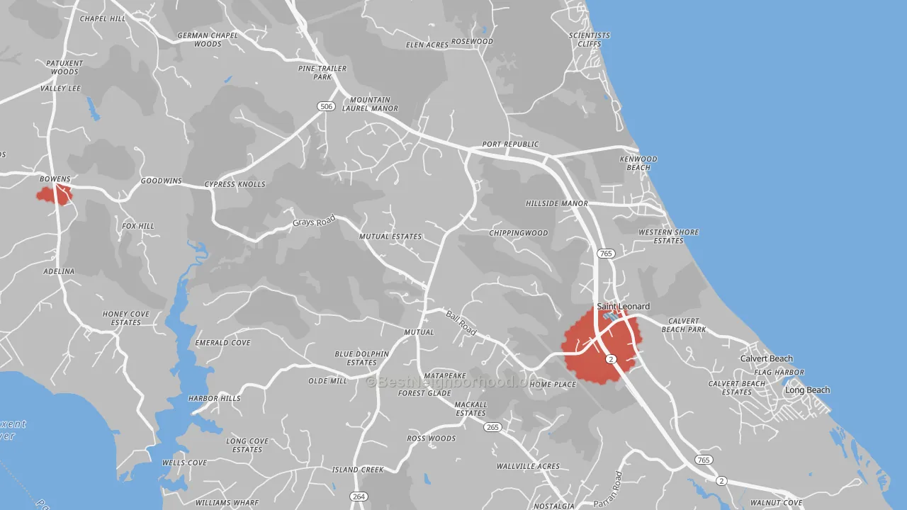 Transit Grade map of 20676, MD