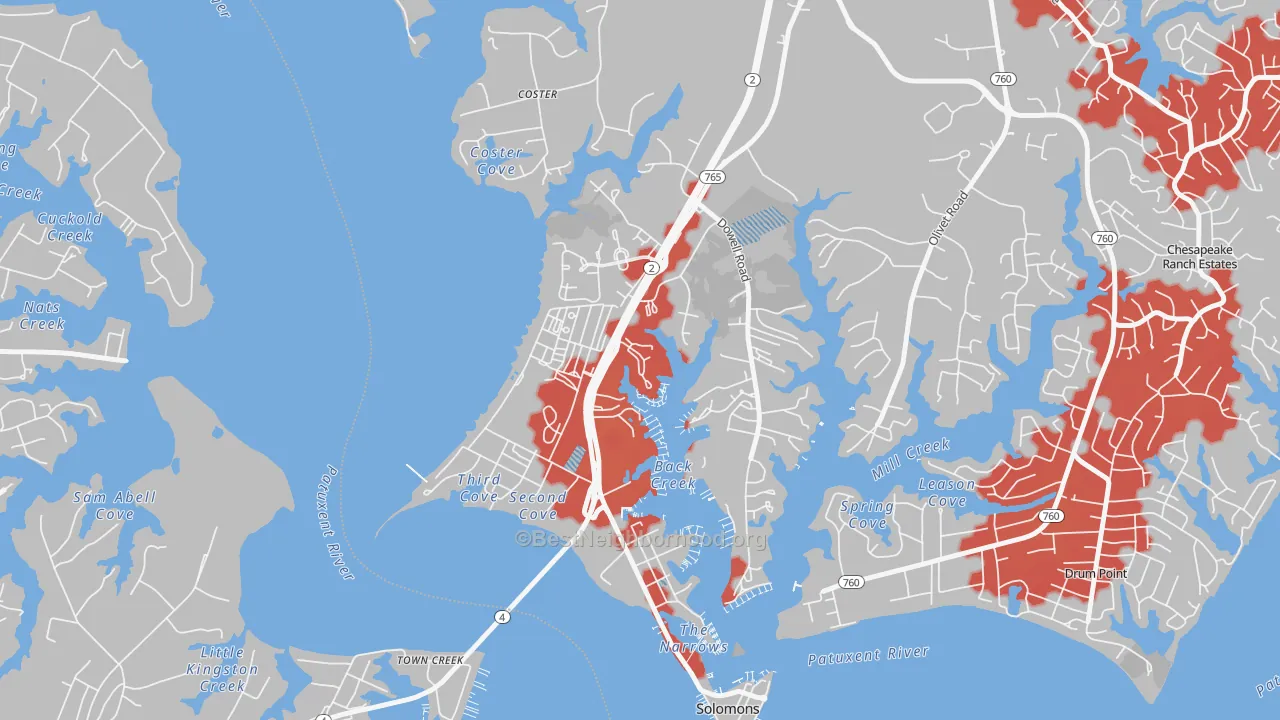 Transit Grade map of 20688, MD