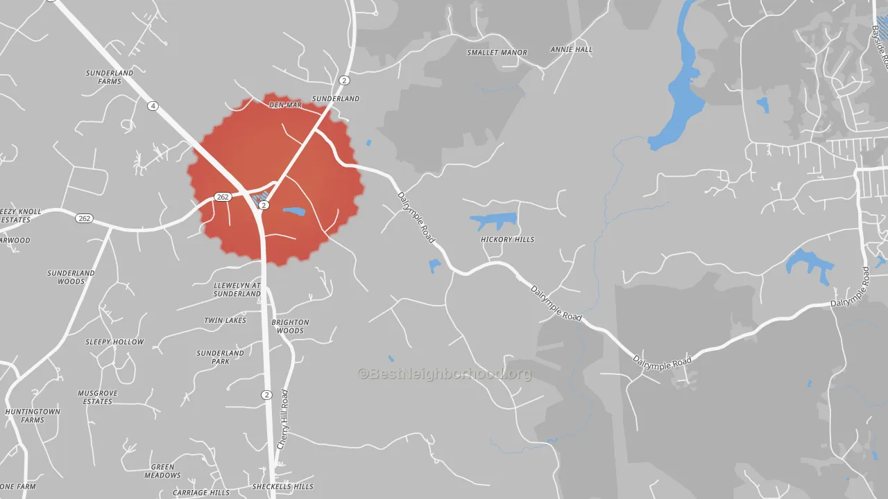Transit Grade map of 20689, MD