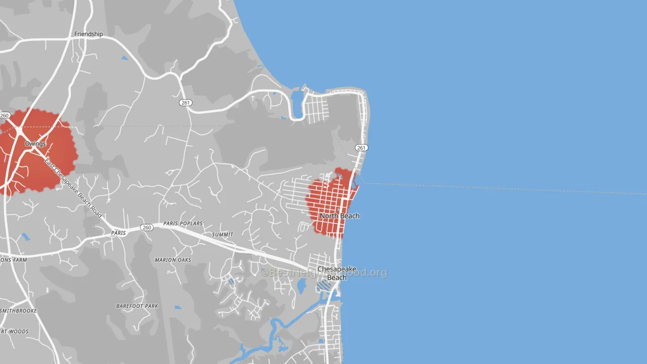 Transit Grade map of 20714, MD
