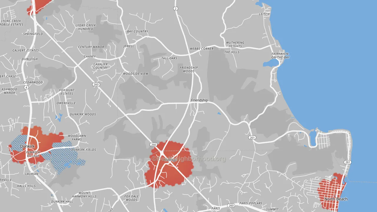Transit Grade map of 20758, MD