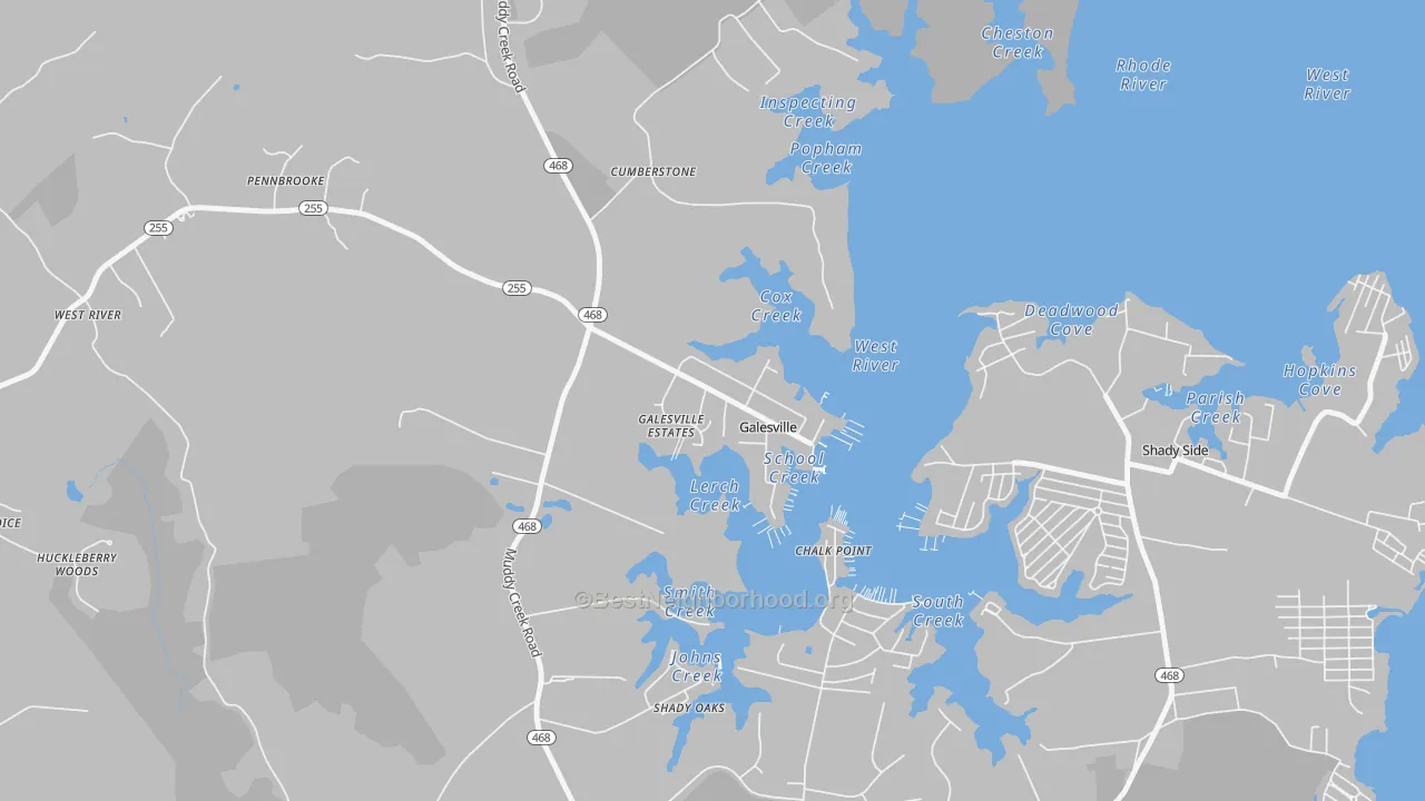 Transit Grade map of 20765, MD