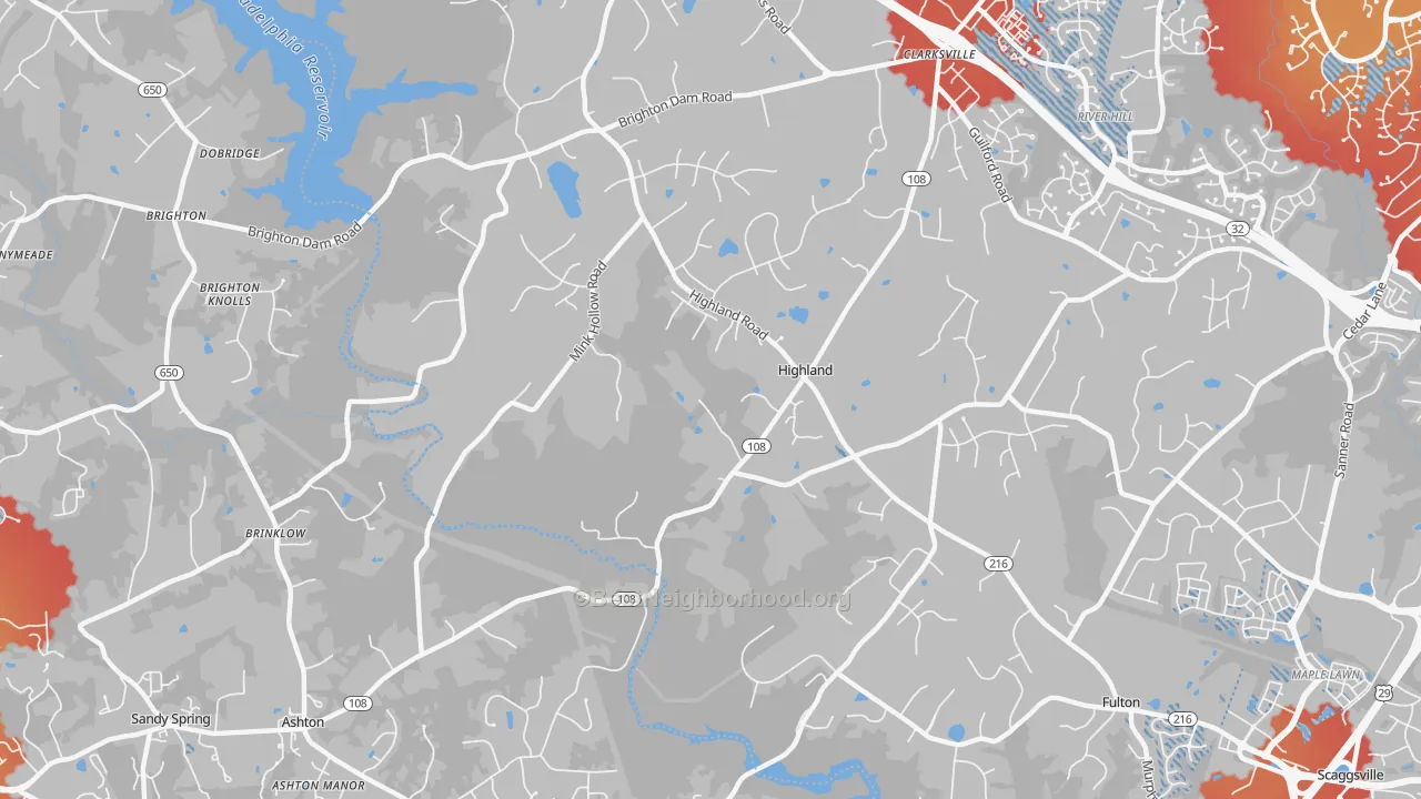 Transit Grade map of 20777, MD