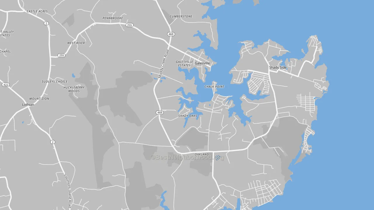 Transit Grade map of 20778, MD