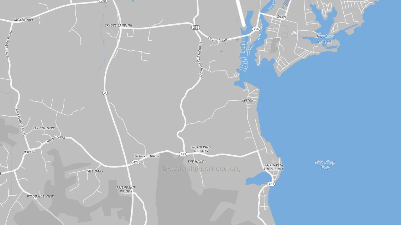 Transit Grade map of 20779, MD