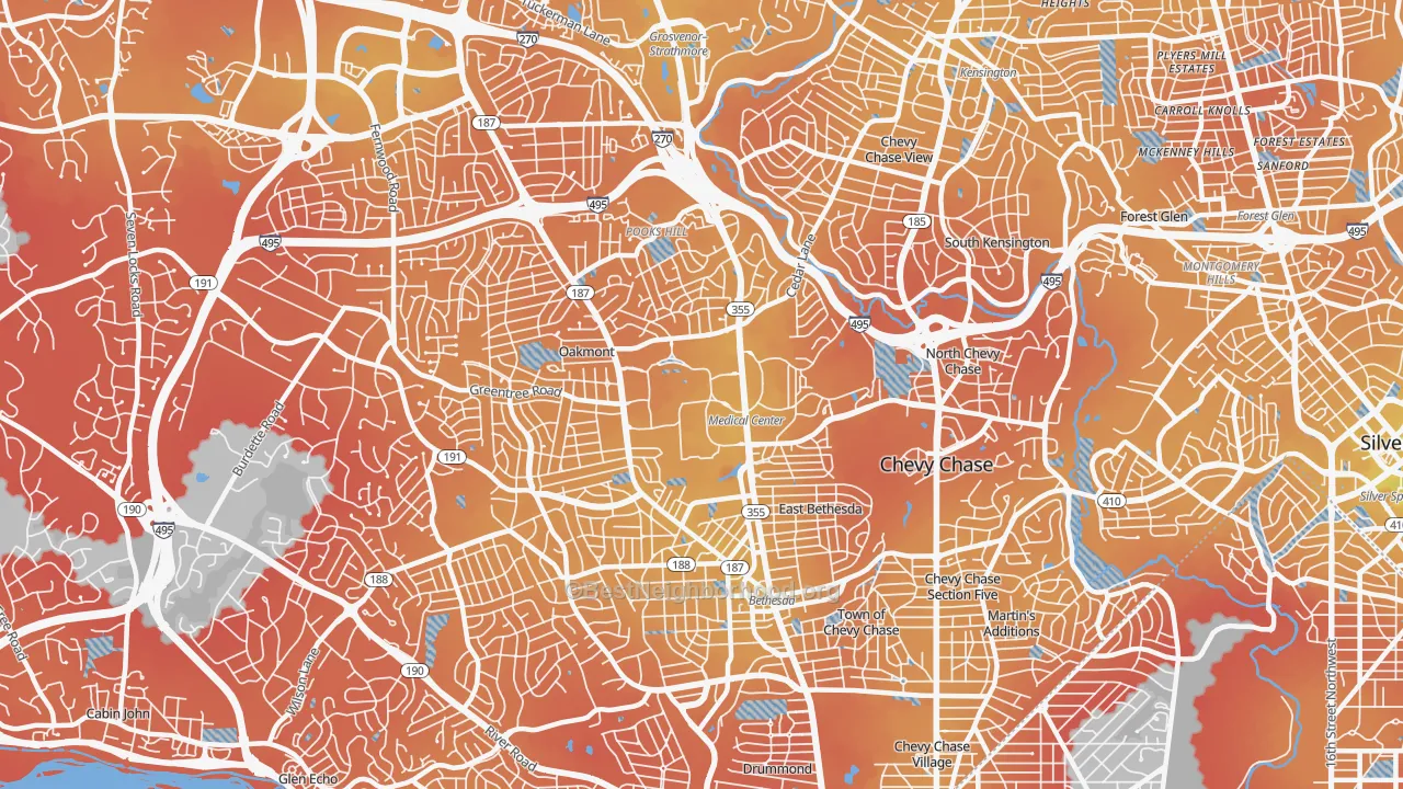 Transit Grade map of 20814, MD