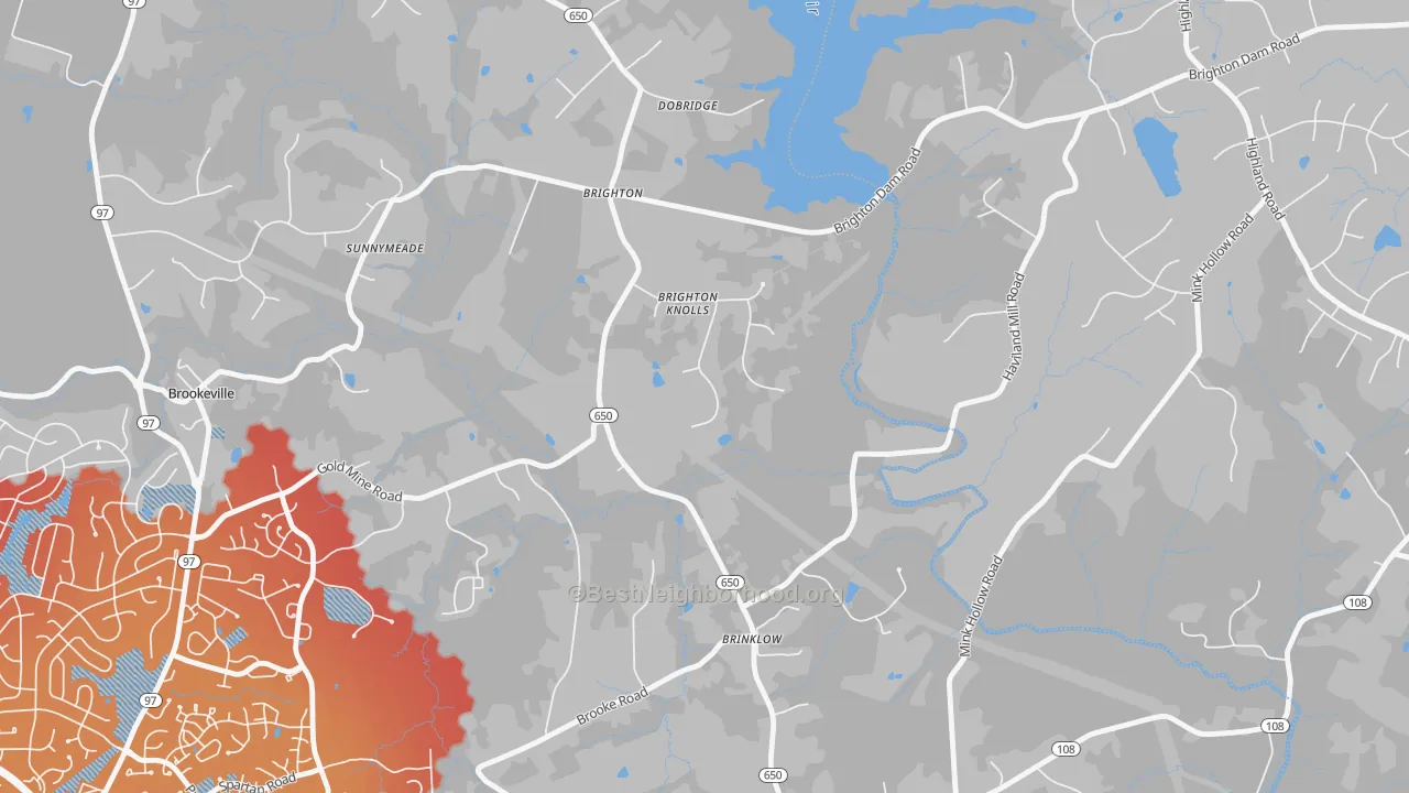 Transit Grade map of 20862, MD