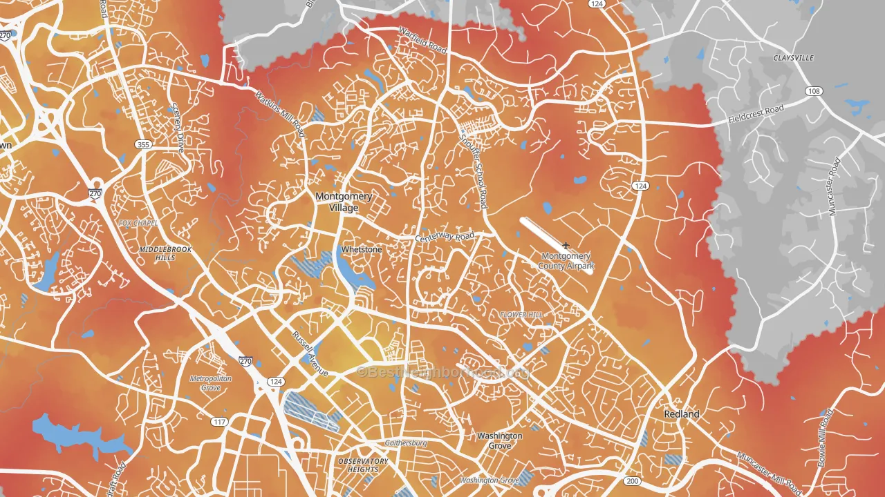 Transit Grade map of 20879, MD