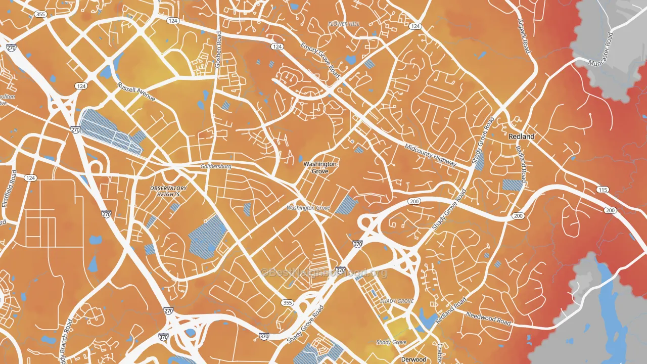 Transit Grade map of 20880, MD