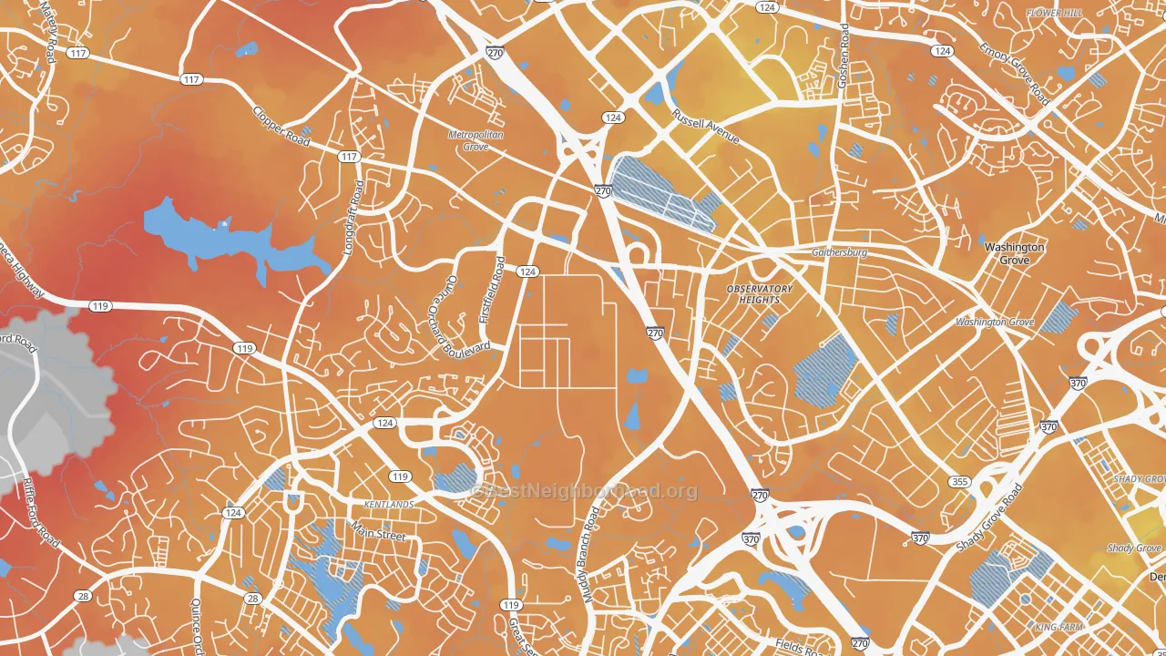 Transit Grade map of 20899, MD