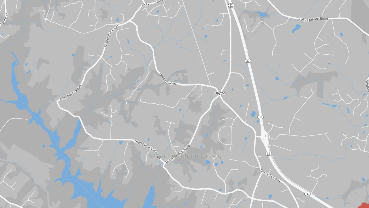Transit Grade map of 21036, MD