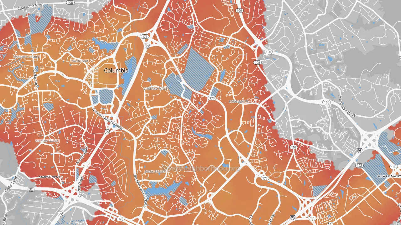 Transit Grade map of 21045, MD