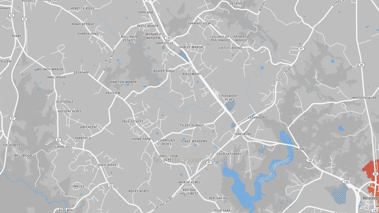 Transit Grade map of 21048, MD