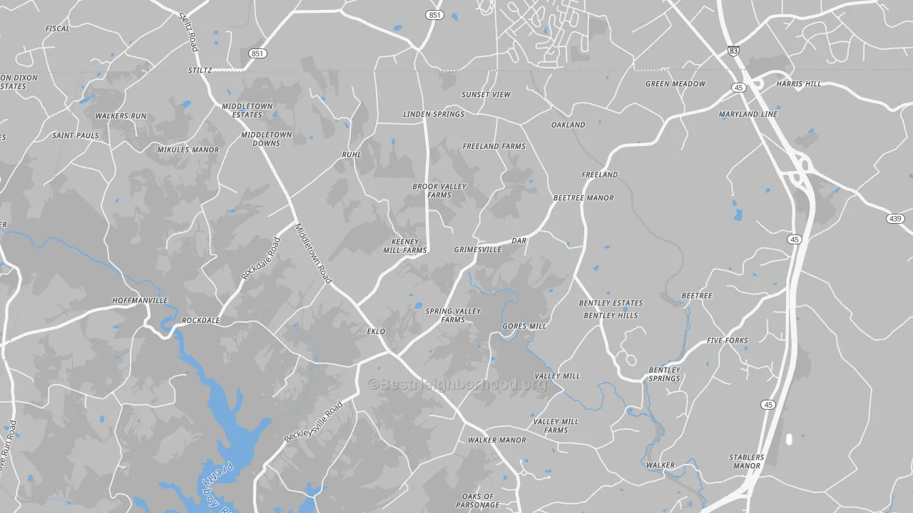 Transit Grade map of 21053, MD