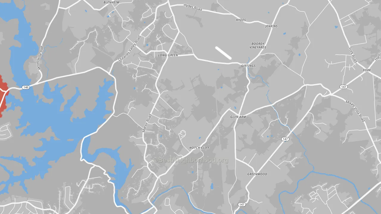 Transit Grade map of 21057, MD