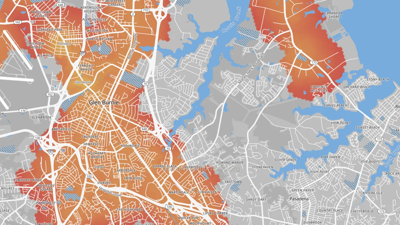 Transit Grade map of 21060, MD
