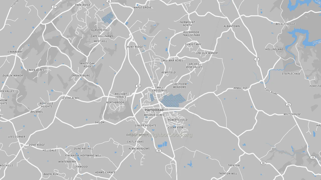 Transit Grade map of 21074, MD