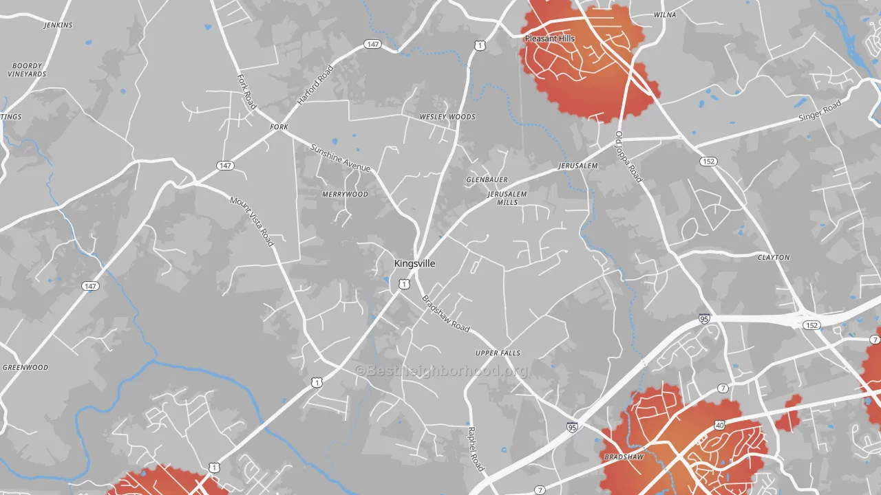 Transit Grade map of 21087, MD