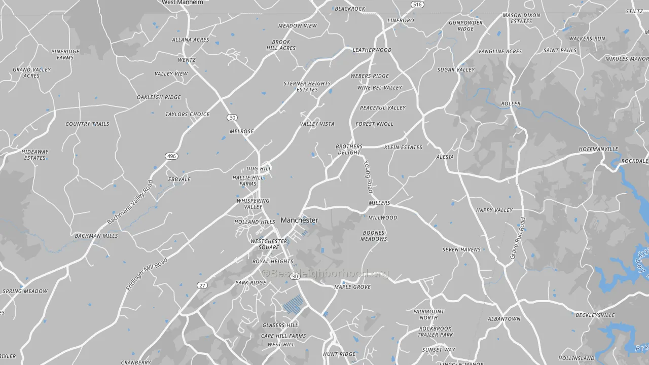 Transit Grade map of 21102, MD