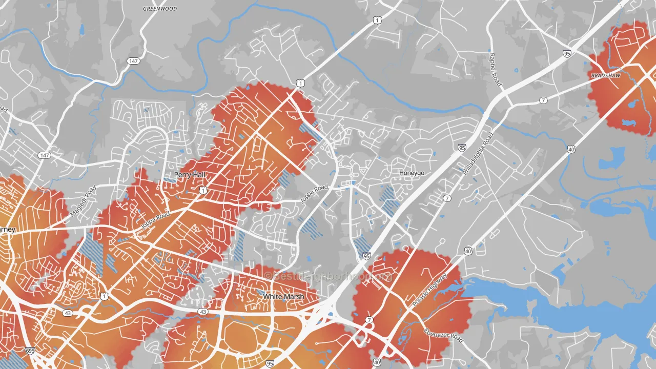 Transit Grade map of 21128, MD