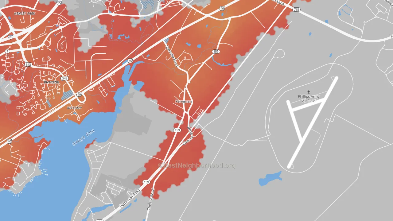 Transit Grade map of 21130, MD
