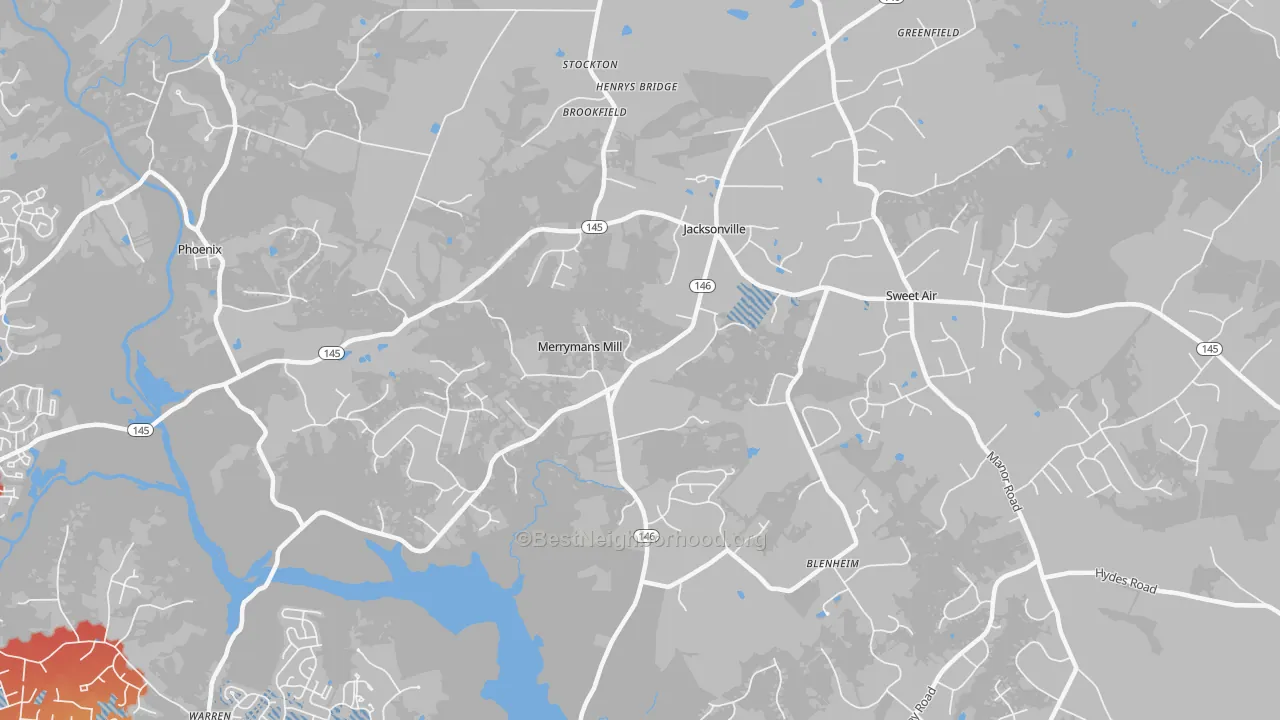 Transit Grade map of 21131, MD