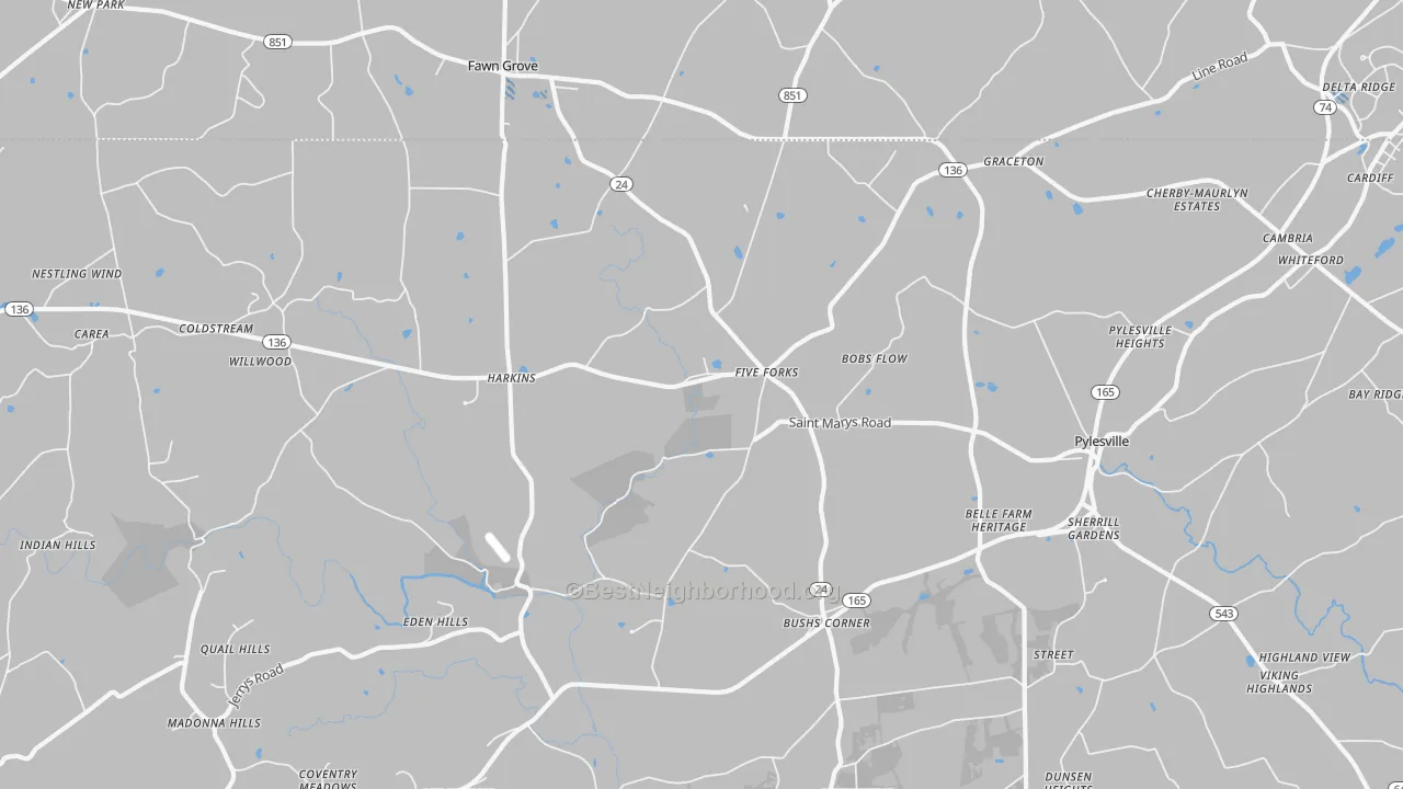 Transit Grade map of 21132, MD
