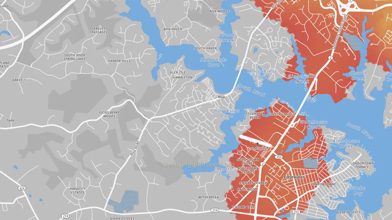 Transit Grade map of 21140, MD