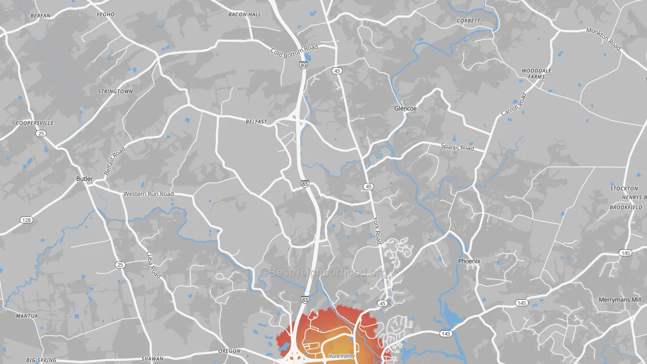 Transit Grade map of 21152, MD