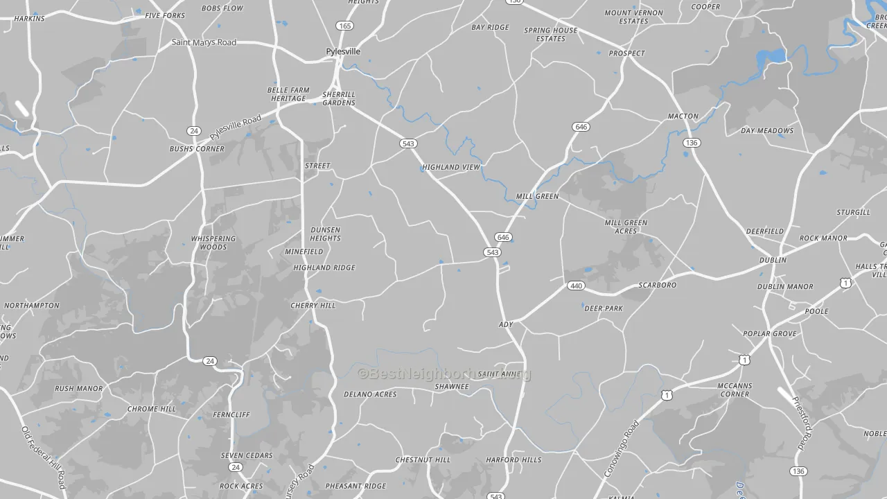 Transit Grade map of 21154, MD