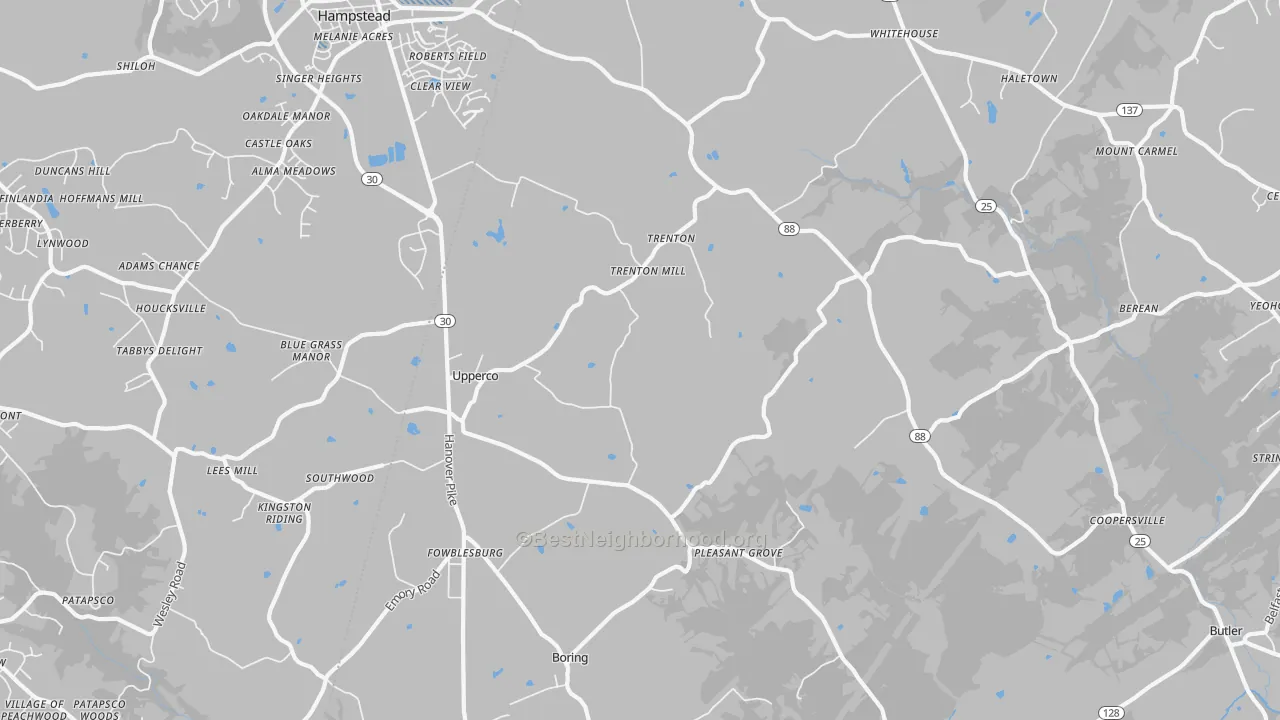 Transit Grade map of 21155, MD