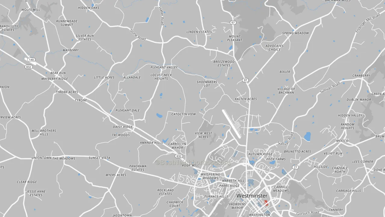 Transit Grade map of 21158, MD