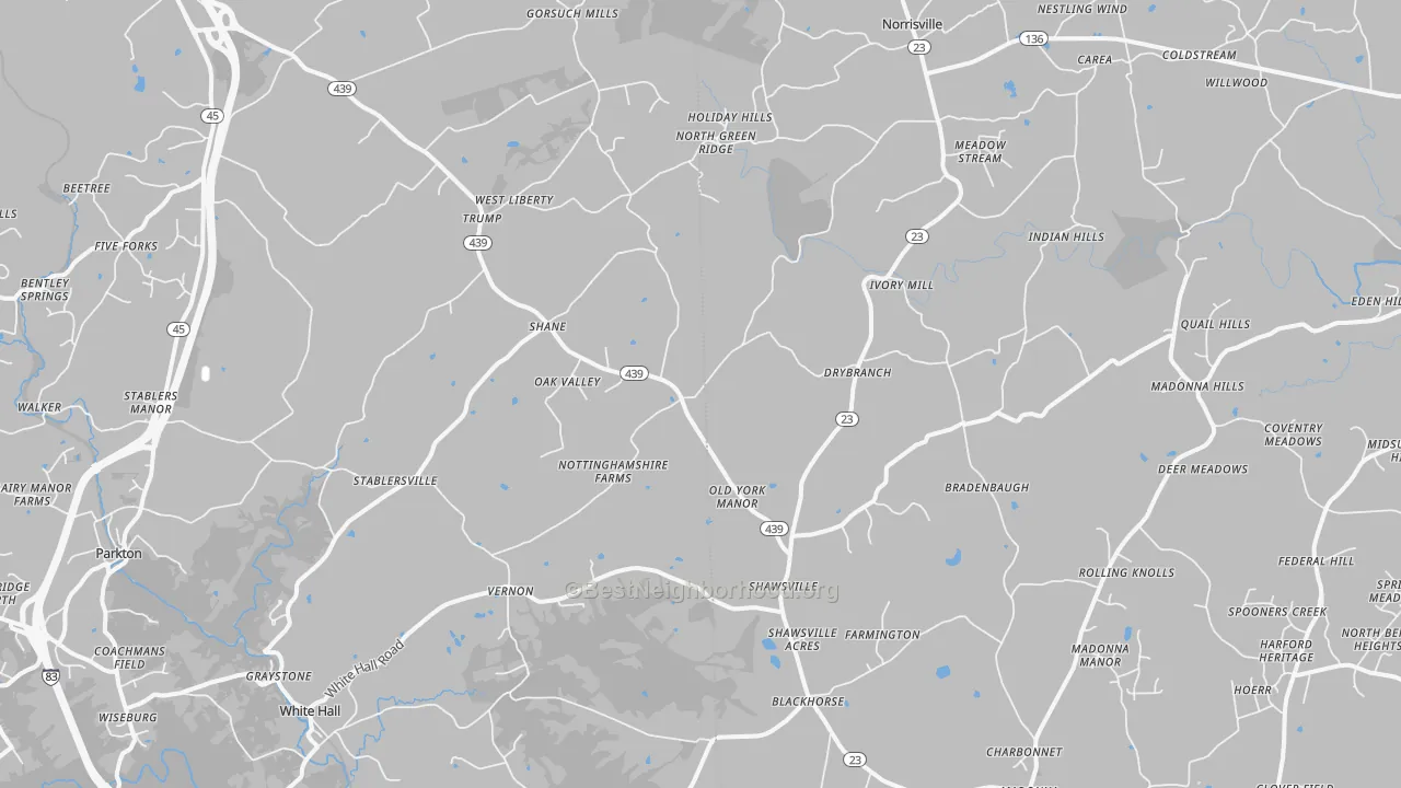Transit Grade map of 21161, MD