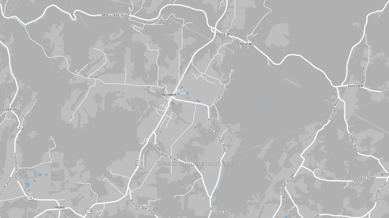 Transit Grade map of 21520, MD