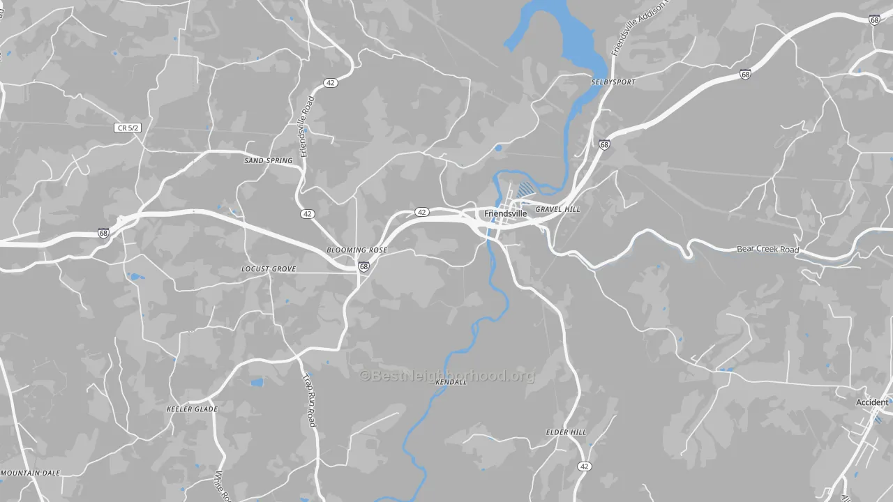 Transit Grade map of 21531, MD