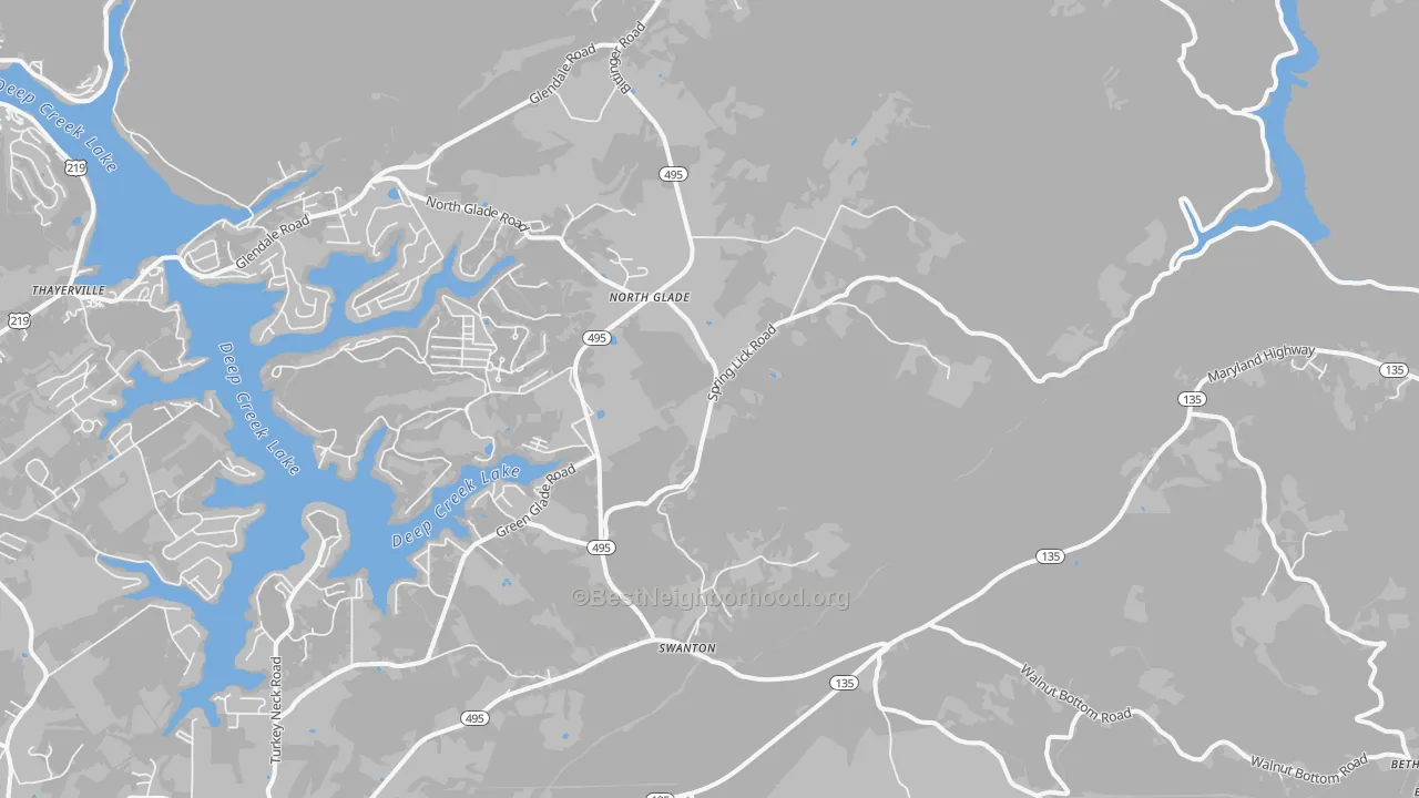 Transit Grade map of 21561, MD