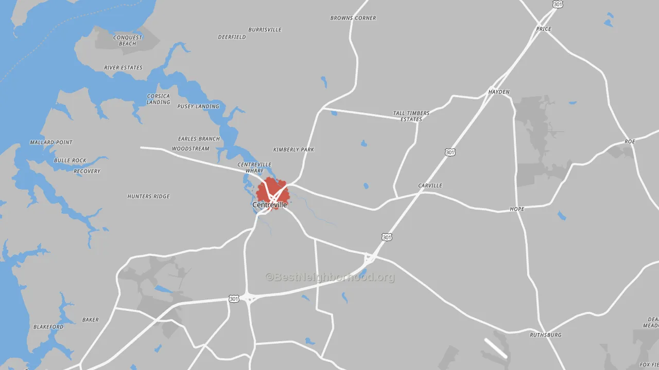 Transit Grade map of 21617, MD