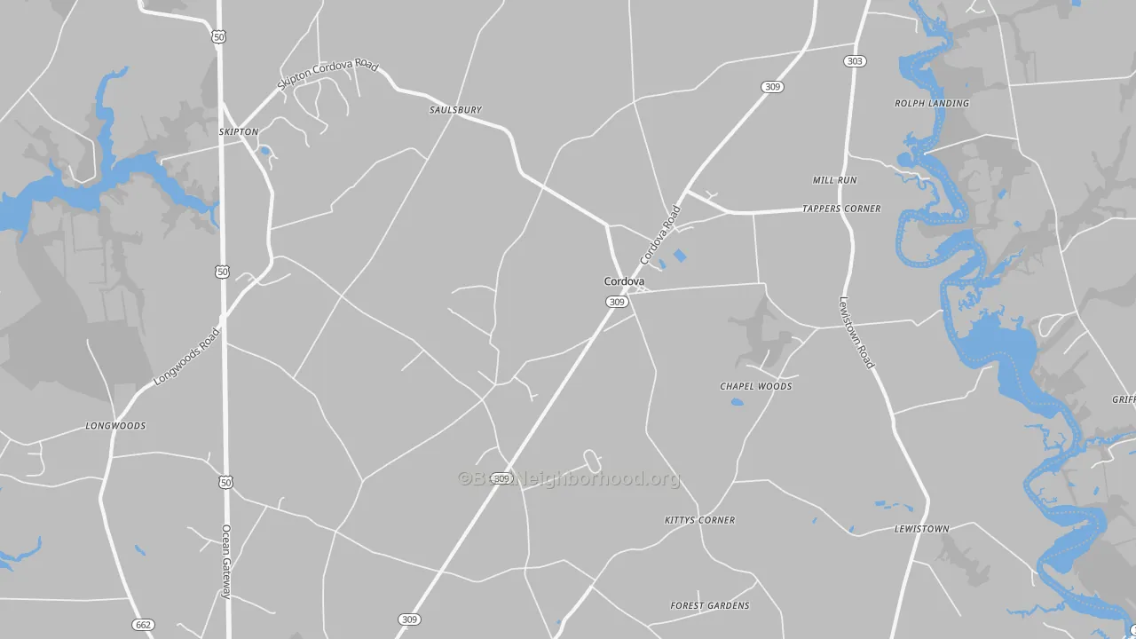 Transit Grade map of 21625, MD
