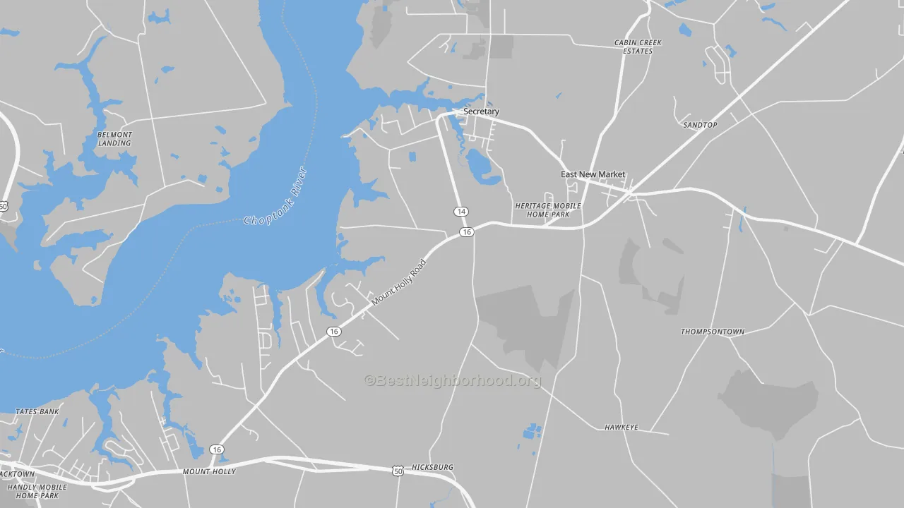 Transit Grade map of 21631, MD