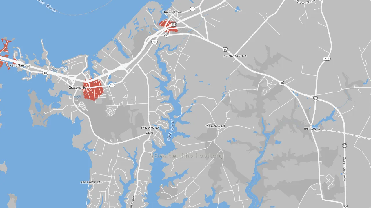 Transit Grade map of 21658, MD