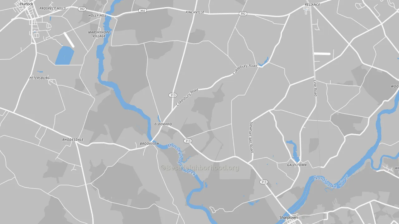 Transit Grade map of 21659, MD