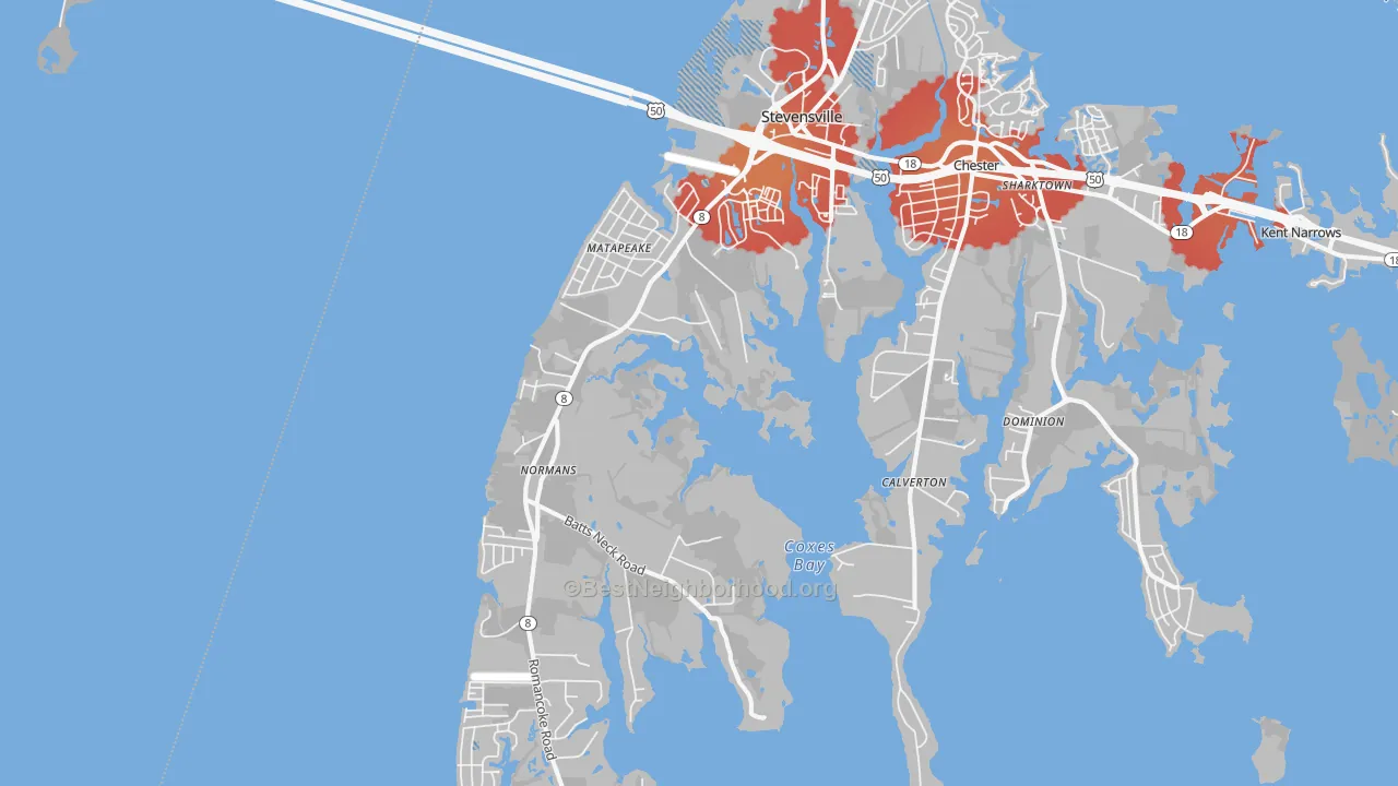 Transit Grade map of 21666, MD