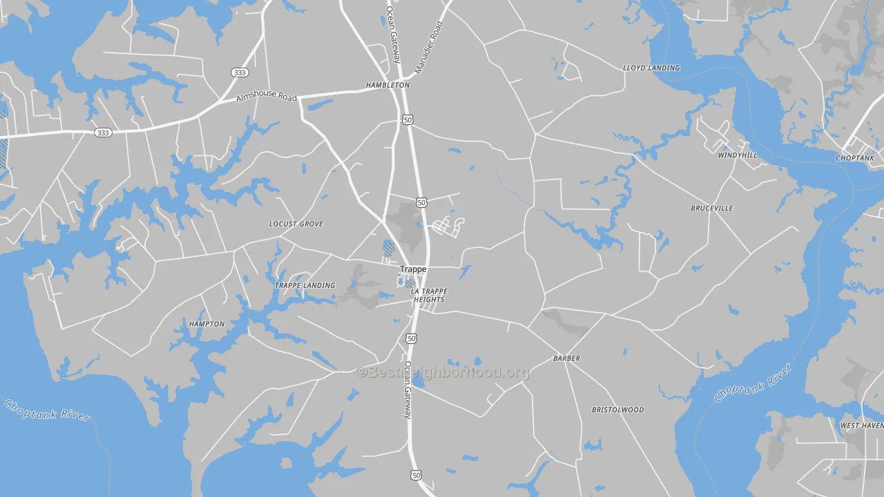 Transit Grade map of 21673, MD