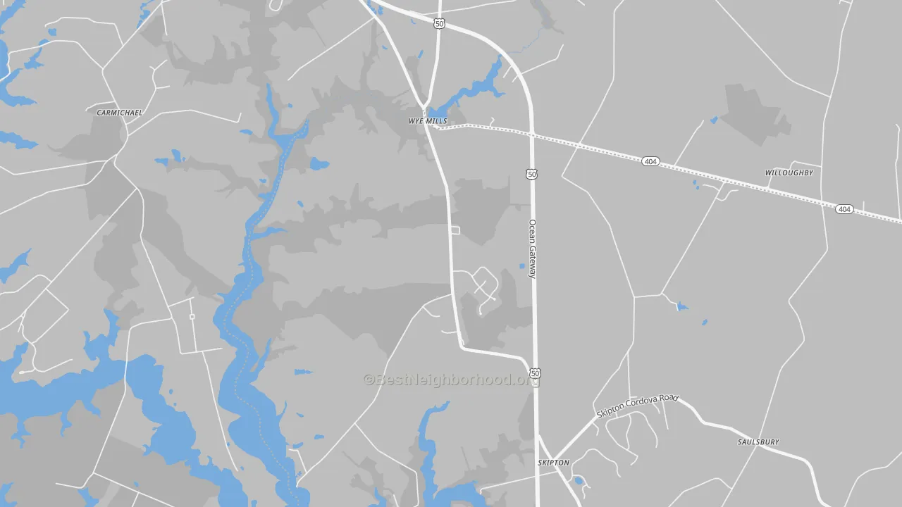 Transit Grade map of 21679, MD