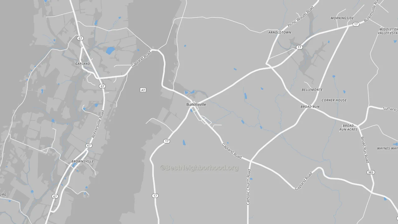 Transit Grade map of 21718, MD