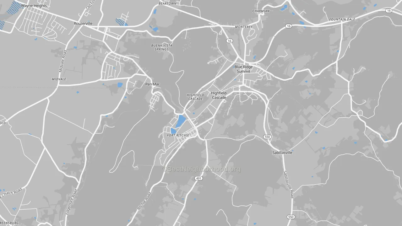 Transit Grade map of 21719, MD