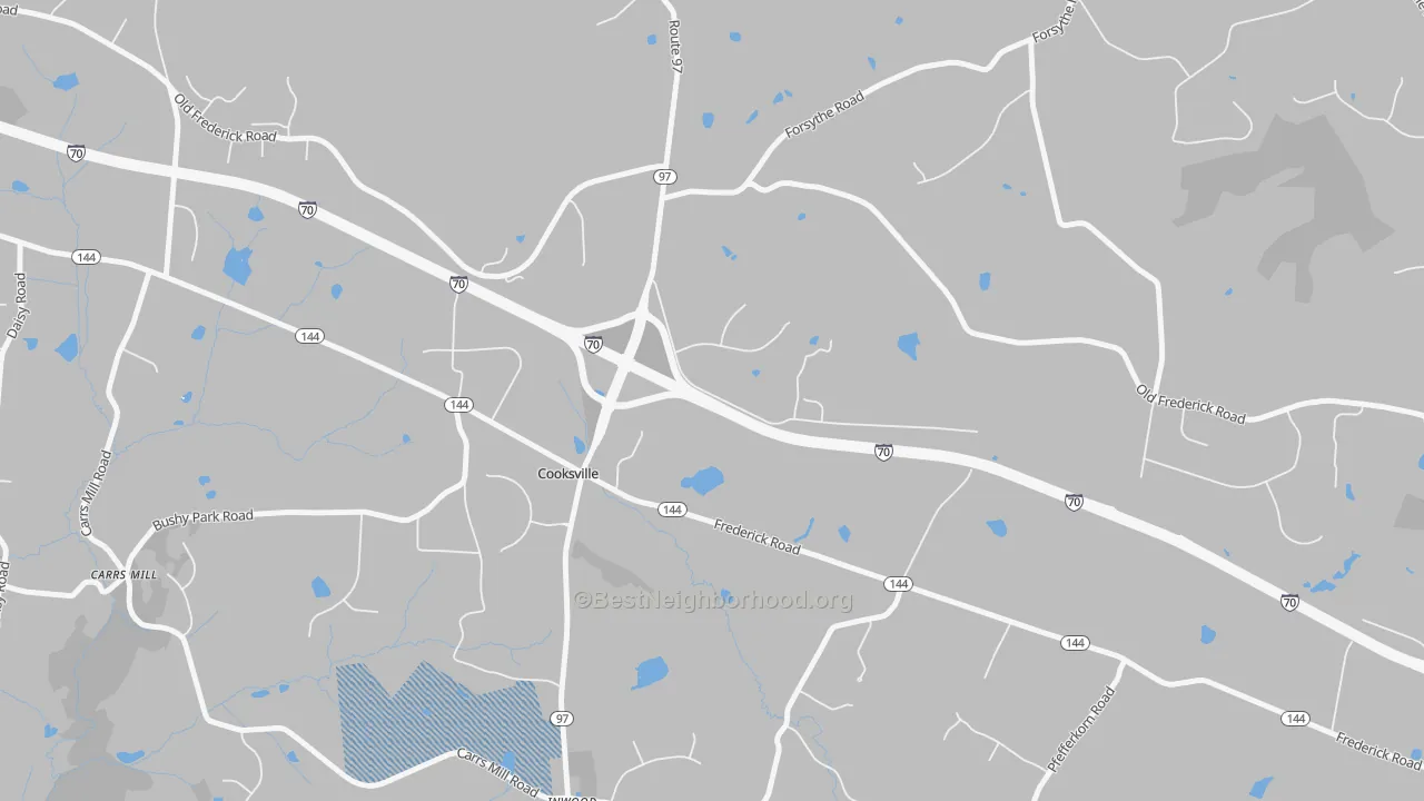 Transit Grade map of 21723, MD