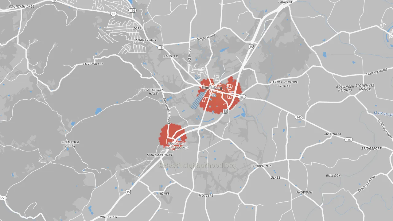 Transit Grade map of 21727, MD